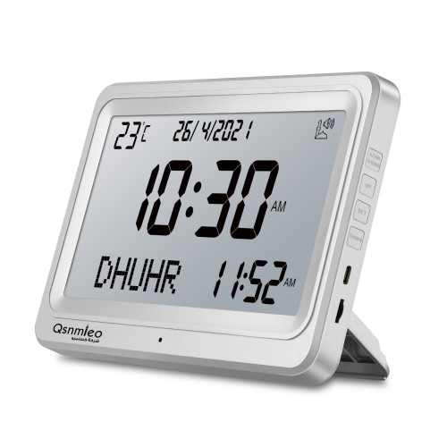 Azan Clock for USA QS-128-Automatic Worldwide Digital 8 Azan Prayer Sounds Islamic Wall and Desk Clock