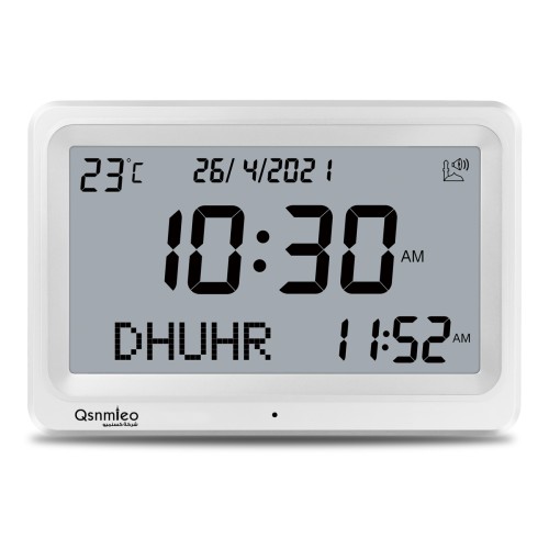 Azan Clock for USA QS-128-Automatic Worldwide Digital 8 Azan Prayer Sounds Islamic Wall and Desk Clock