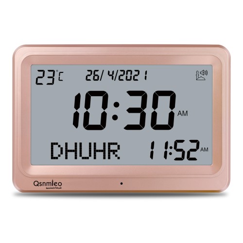 Azan Clock for USA QS-128-Automatic Worldwide Digital 8 Azan Prayer Sounds Islamic Wall and Desk Clock