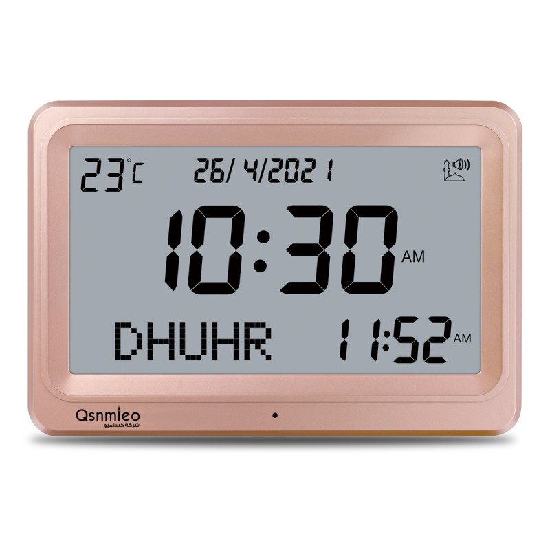 Azan Clock for USA QS-128-Automatic Worldwide Digital 8 Azan Prayer Sounds Islamic Wall and Desk Clock 